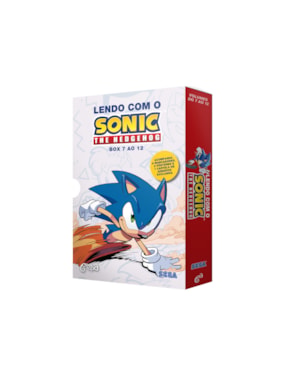 BOX: LENDO COM O SONIC - THE HEDGEHOG (VOL. 7 AO 12):  ACOMPANHA MARCADORES PERSONALIZADOS E PÔSTER